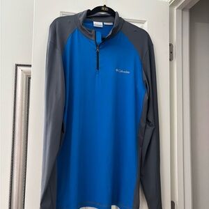 Columbia Royal Blue and Charcoal Quarter-Zip Pullover